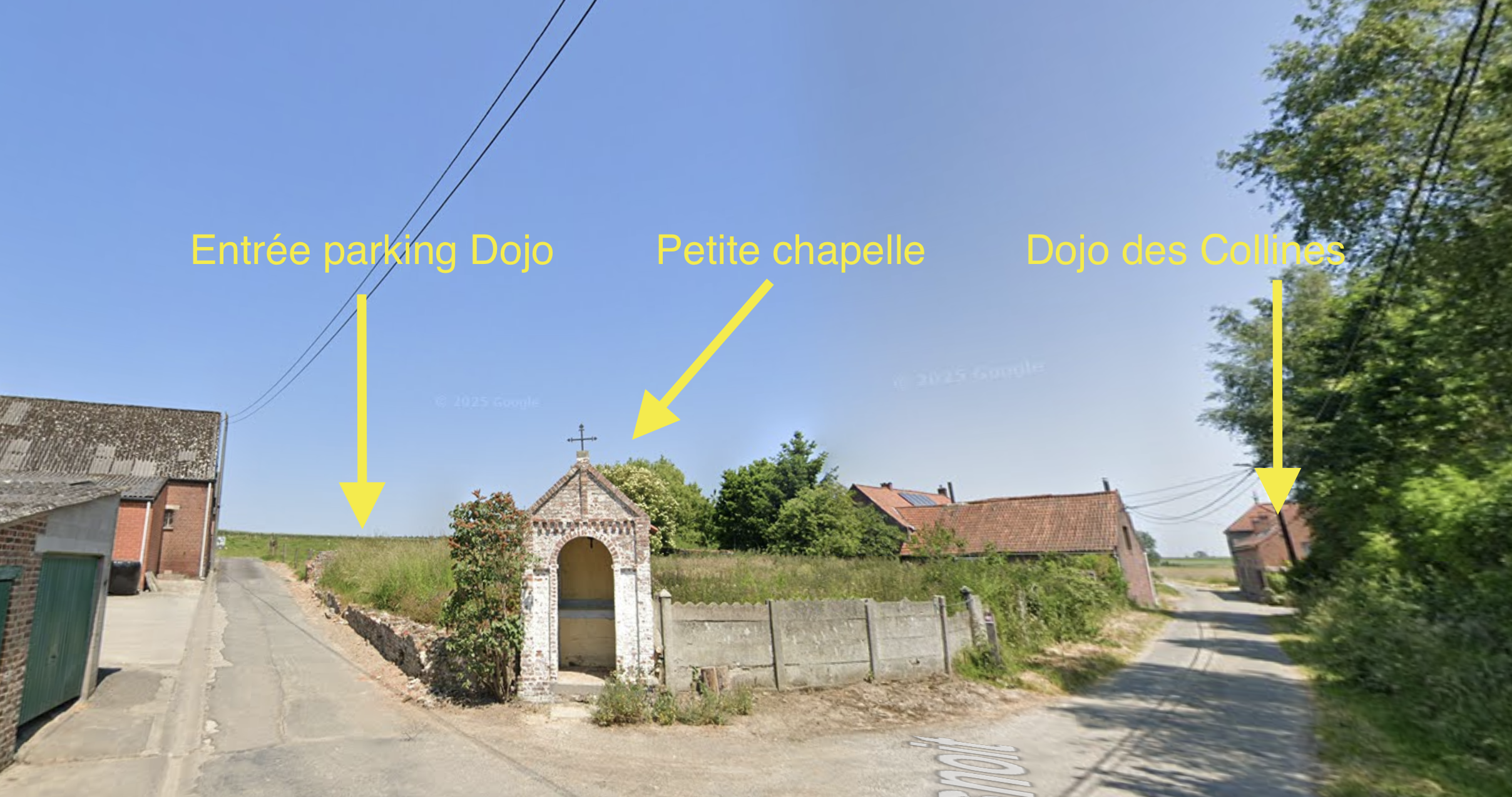 Localisation parking privé Dojo